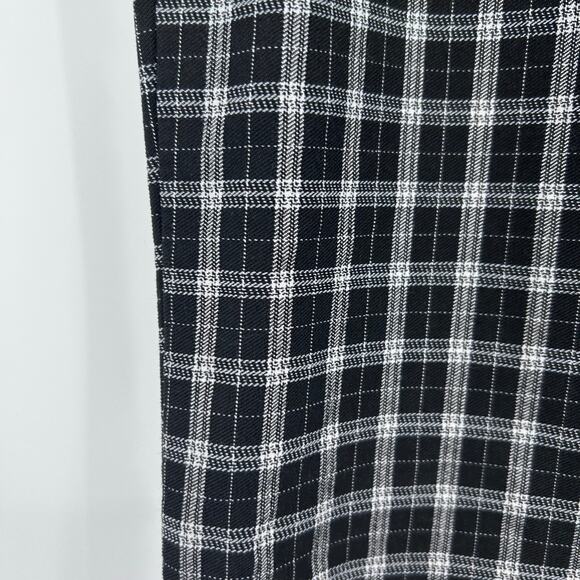 Aeropostale Plaid Flare Pants Elastic Waist Black White Academia Womens Sz XS - Picture 11 of 11